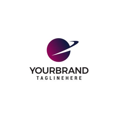 küre hızlı logo tasarım kavramı şablon vektör