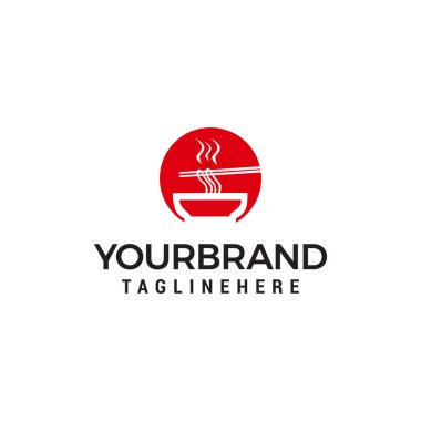 restoran erişte logo tasarım kavramı şablon vektör