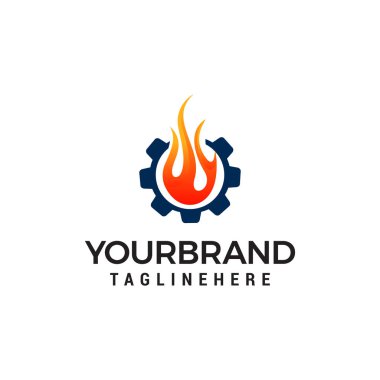 gaz ve petrol logosu tasarım kavramı şablon vektör