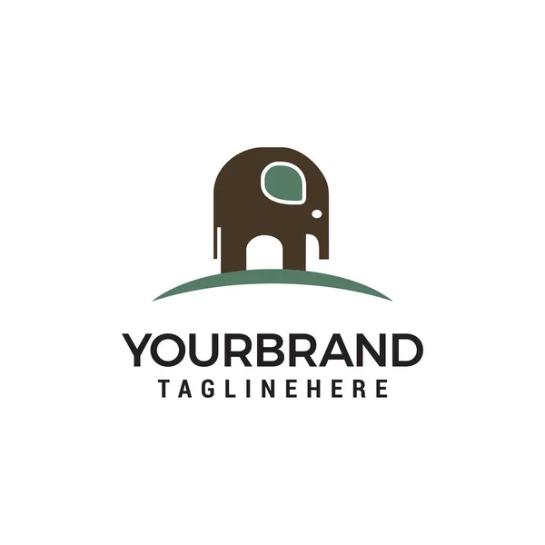 Elefante logotipo design conceito modelo vetor — Vetor de Stock