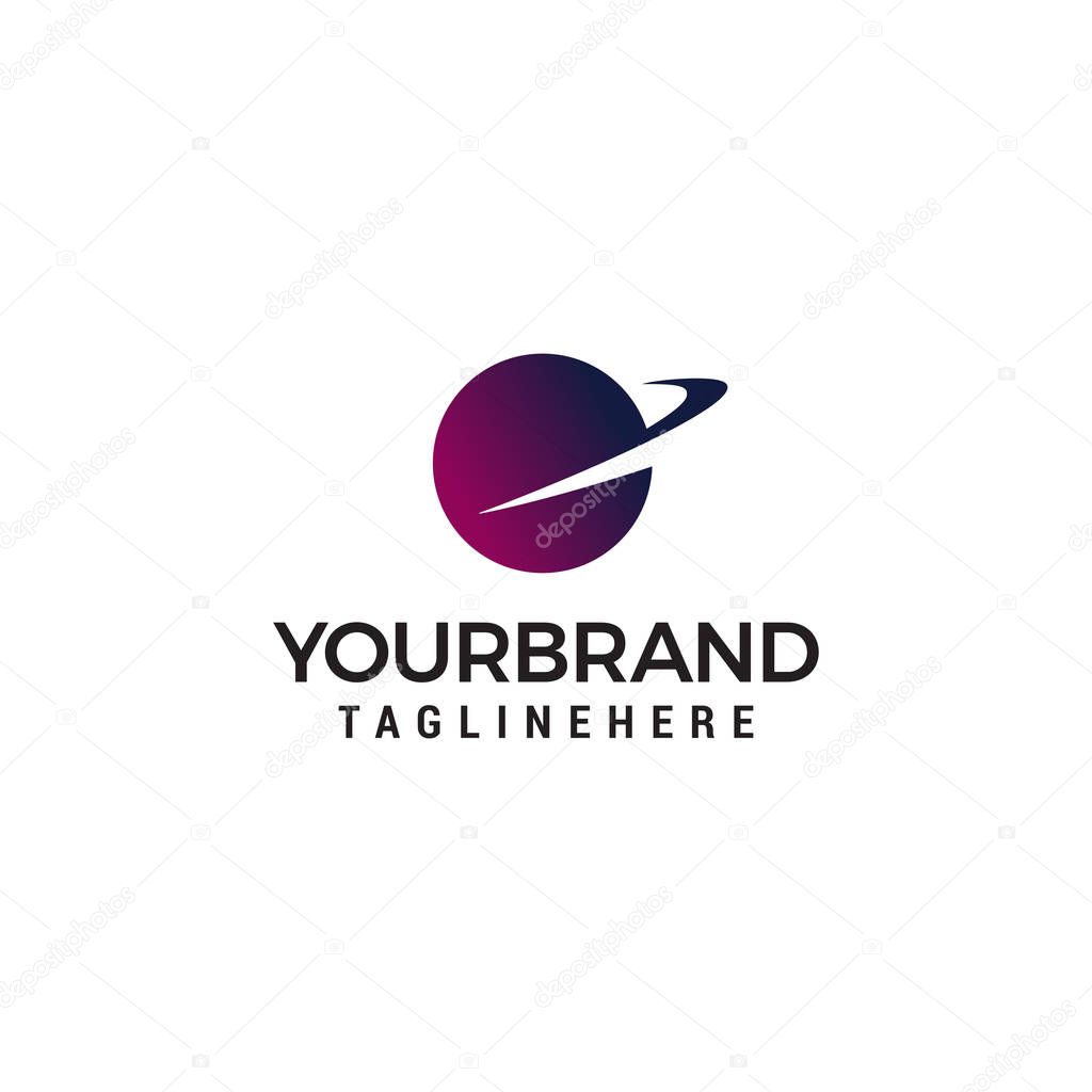 Globe fast logo design concept template vector