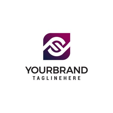 mektup ff logo tasarım kavramı vektör