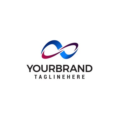 sonsuz logo tasarım kavramı şablon vektörü