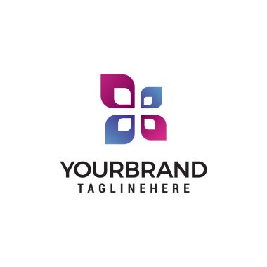 yaprak kavramı logo tasarım kavramı şablon vektör