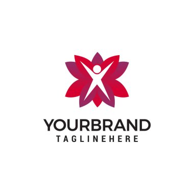 sağlıklı yaşam logosu tasarım kavramı şablon vektör