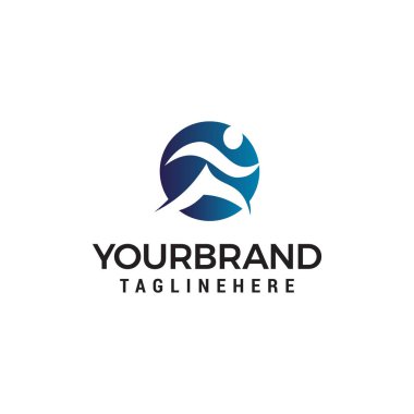 insanlar soyut logo tasarım kavramı şablonvektör çalıştırın