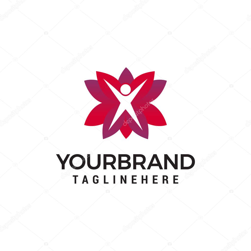 Healthy life logo design concept template vector
