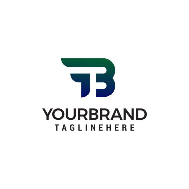 mektup fb soyut logo tasarım kavramı vektör