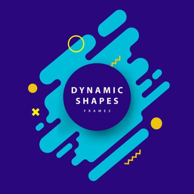 Biçimde şekilli soyut düz dinamik çerçeveler arka plan