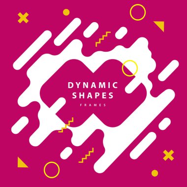 Biçimde şekilli soyut düz dinamik çerçeveler arka plan