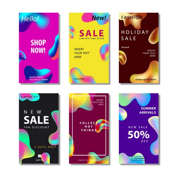 sıvı gradyan elemanı ile satış afiş arka plan ayarlayın. Afiş satışı, sunum, sosyal medya hikayeleri, hikaye, promosyon, el ilanı, poster ve broşür için uygundur