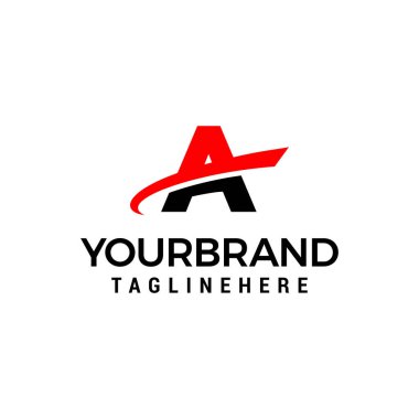 ilk harf Dilim elemanı grafik vektör şablonu ile bir logo