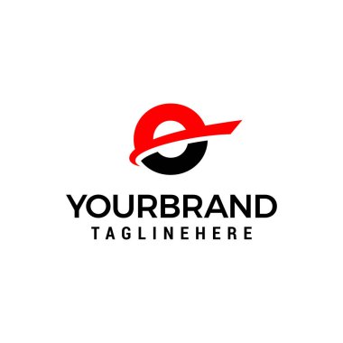 dilim elemanı grafik vektör şablonu ile ilk harf O logosu