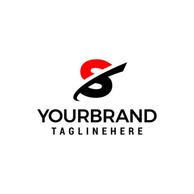 dilim elemanı grafik vektör şablonu ile ilk harf S logosu