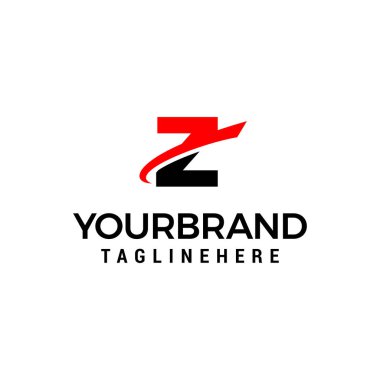 dilim elemanı grafik vektör şablonu ile ilk harf Z logosu