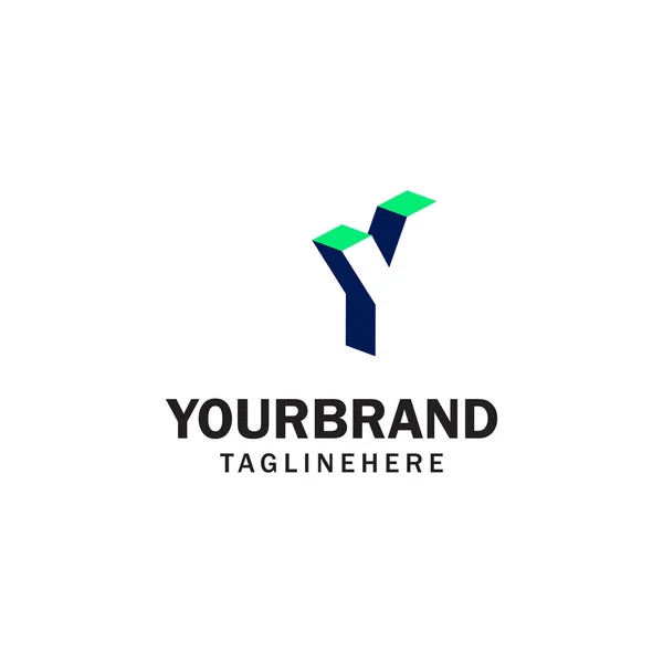 Y letter logo in negatieve ruimte vector ontwerpsjabloon elementen — Stockvector