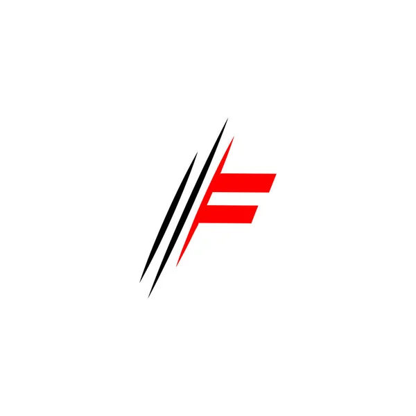 Буква F логотип графический элегантный и уникальный нарезанный шаблон шаблона вектора — стоковый вектор