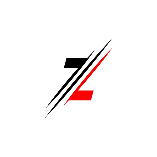 Lettre Z logo graphique élégant et unique modèle de design tranché vectoriel — Image vectorielle