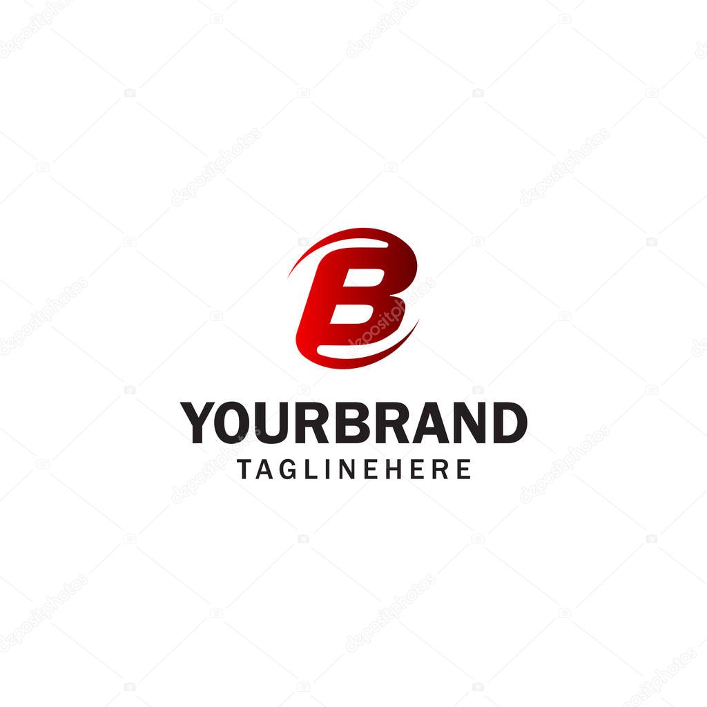 letter B spin rotation logo design concept template