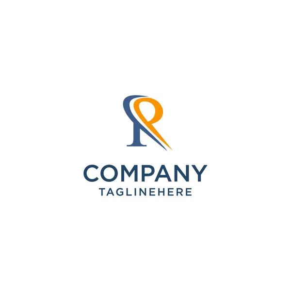 Lettre R luxe swoosh entreprise logo conception concept modèle — Image vectorielle
