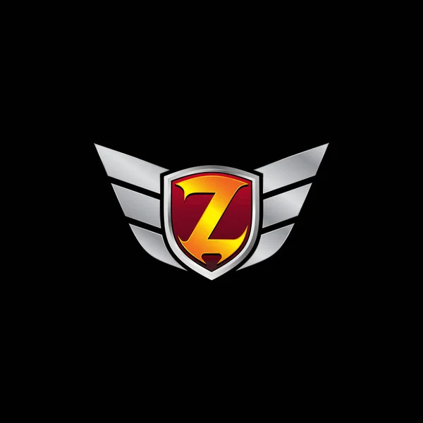 Modèle de concept de conception de logo d'icône Z de lettre de garde automatique — Image vectorielle