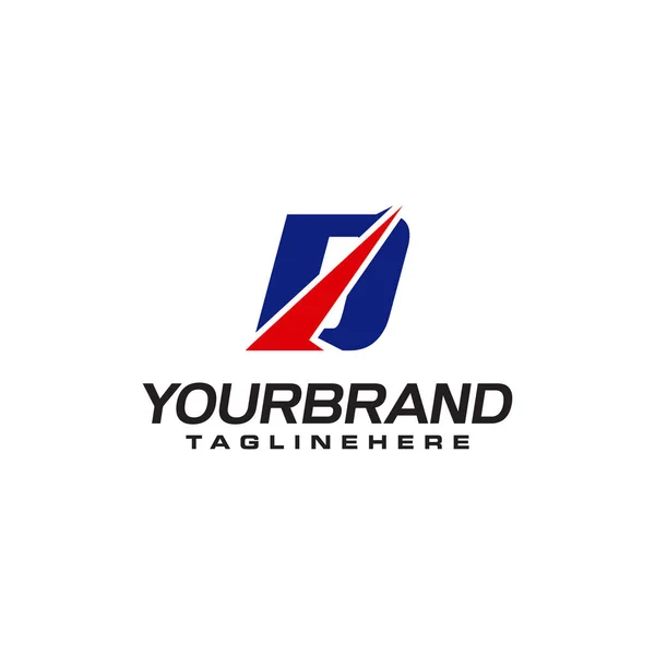 Logo unique qui forme la lettre D correspond à votre entreprise. logo inspiration D — Image vectorielle