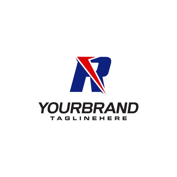 Logo unique qui forme la lettre R correspond à votre entreprise. logo inspiration R — Image vectorielle