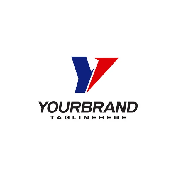 Logotipo único que forma a letra Y corresponde à sua empresa. inspiração do logotipo Y — Vetor de Stock