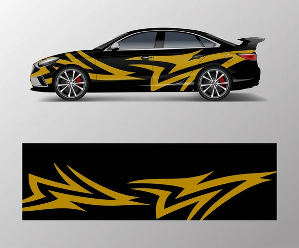 Abstrakte Rennsport Grafik Vektor Für Sportwagen Wrap Design — Stockvektor