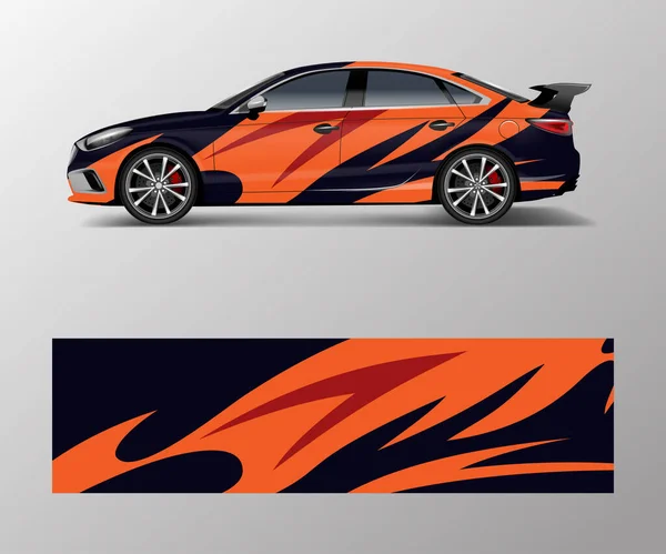 Auto Avvolgere Design Auto Sportive Car Wrap Design Branding Servizi — Vettoriale Stock