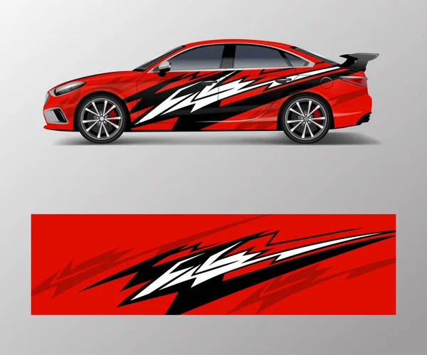 Abstrakte Rennsport Grafik Vektor Für Sportwagen Wrap Design — Stockvektor