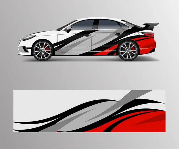 Grafische Abstracte Race Ontwerpen Voor Het Voertuig Sticker Vinyl Wrap — Stockvector