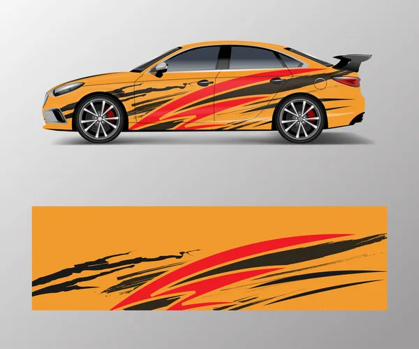 Auto Avvolgere Design Auto Sportive Car Wrap Design Branding Servizi — Vettoriale Stock