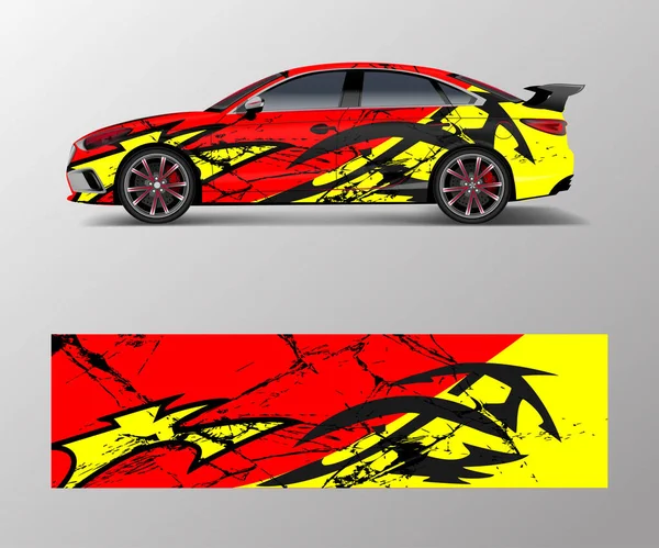 Rennwagen Verpackungsdesign Wrap Design Für Individuelle Sportwagen — Stockvektor