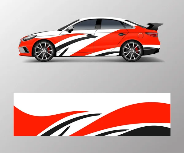 Sport Bil Racing Wrap Design Vektorutformning Abstrakt Racing Grafisk Vektor — Stock vektor