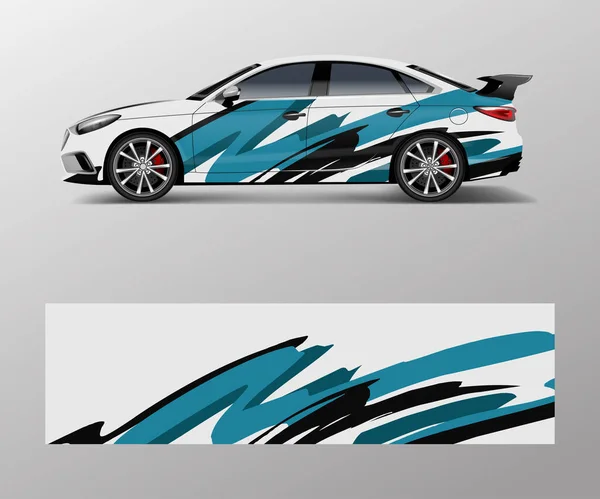 Rennwagen Verpackungsdesign Wrap Design Für Individuelle Sportwagen — Stockvektor