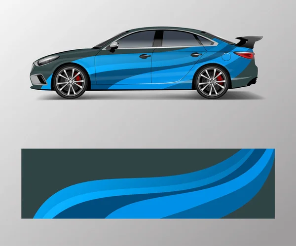 Wrap Design Für Sportwagen Wrap Design Für Branding Dienstleistungen Unternehmen — Stockvektor