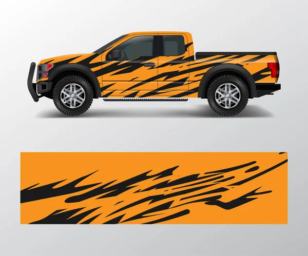 Design Grafic Abstract Benzi Grunge Pentru Decal Camioane Van Marfă — Vector de stoc