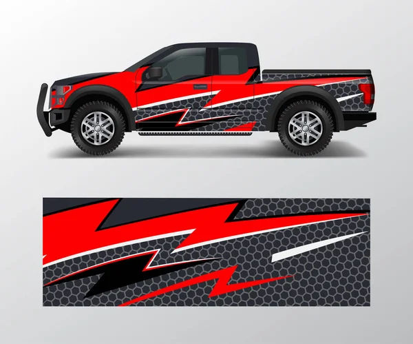 Truck Cargo Van Wrap Vector Car Decal Wrap Design Graphic — Stock Vector