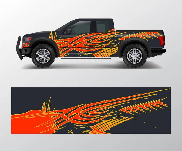 Camioneta Vector Gráfico Forma Abstracta Con Diseño Grunge Para Envoltura — Archivo Imágenes Vectoriales