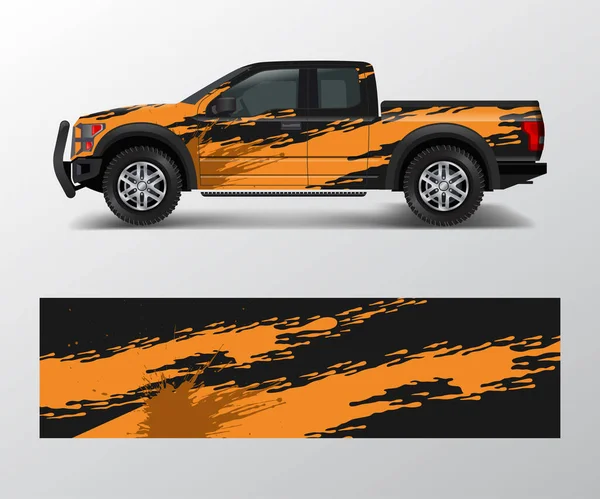 Curse Vector Grafic Fundal Pentru Camioane Preluare Branding Vehicul Vector — Vector de stoc