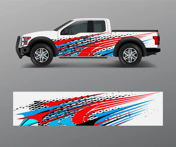 Grafische Abstrakte Grunge Streifen Designs Für Truck Decal Cargo Van — Stockvektor