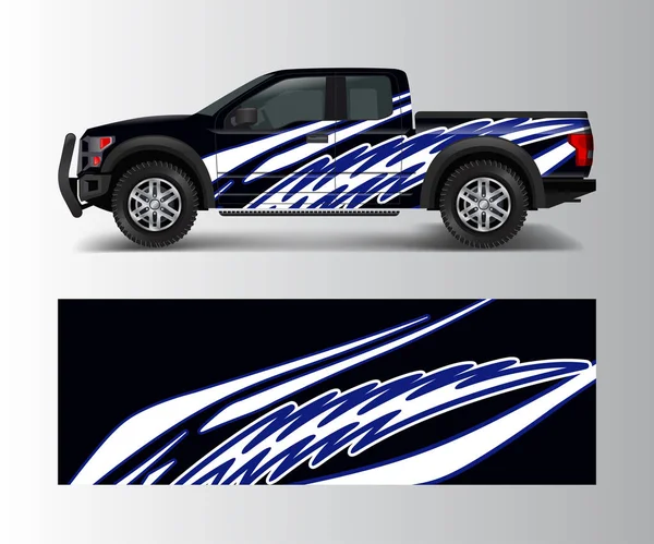 Truck Vehicle Car Racing Graphic Wrap Vinyl Sticker — 스톡 벡터