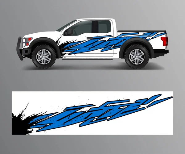 트럭과 포장과 스티커를 현대적 그래픽 디자인을 구체화하라 — 스톡 벡터