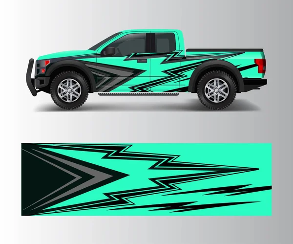 Abstrakte Rennsport Grafik Hintergrundvektor Für Offroad Fahrzeug Wrap Design Vektor — Stockvektor