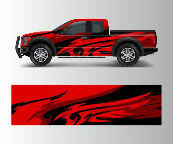 Rali Corrida Personalizado Livery Offroad Carro Veículo Adesivo Tingimento Carro —  Vetores de Stock