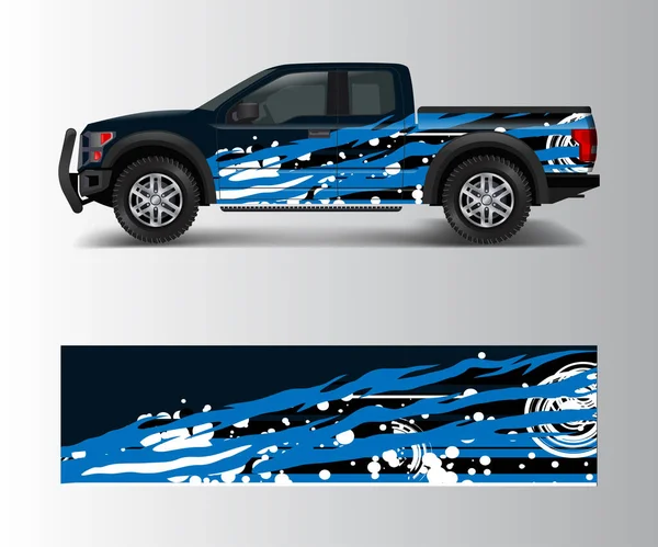 Caminhão Carga Van Wrap Vetor Carro Decalque Wrap Design Desenhos —  Vetores de Stock