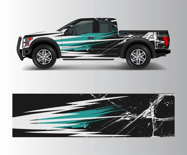 Camionnette Vecteur Graphique Forme Abstraite Avec Design Grunge Pour Enveloppe — Image vectorielle