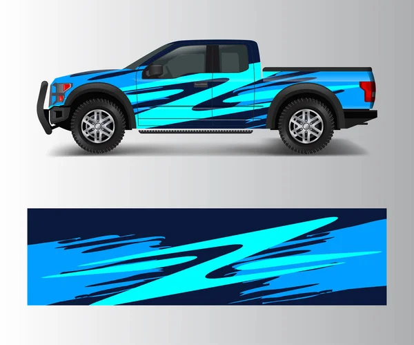 Caminhão Carga Van Wrap Vetor Carro Decalque Wrap Design Desenhos — Vetor de Stock