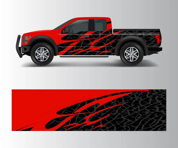 Rali Corrida Personalizado Livery Offroad Carro Veículo Adesivo Tingimento Carro —  Vetores de Stock